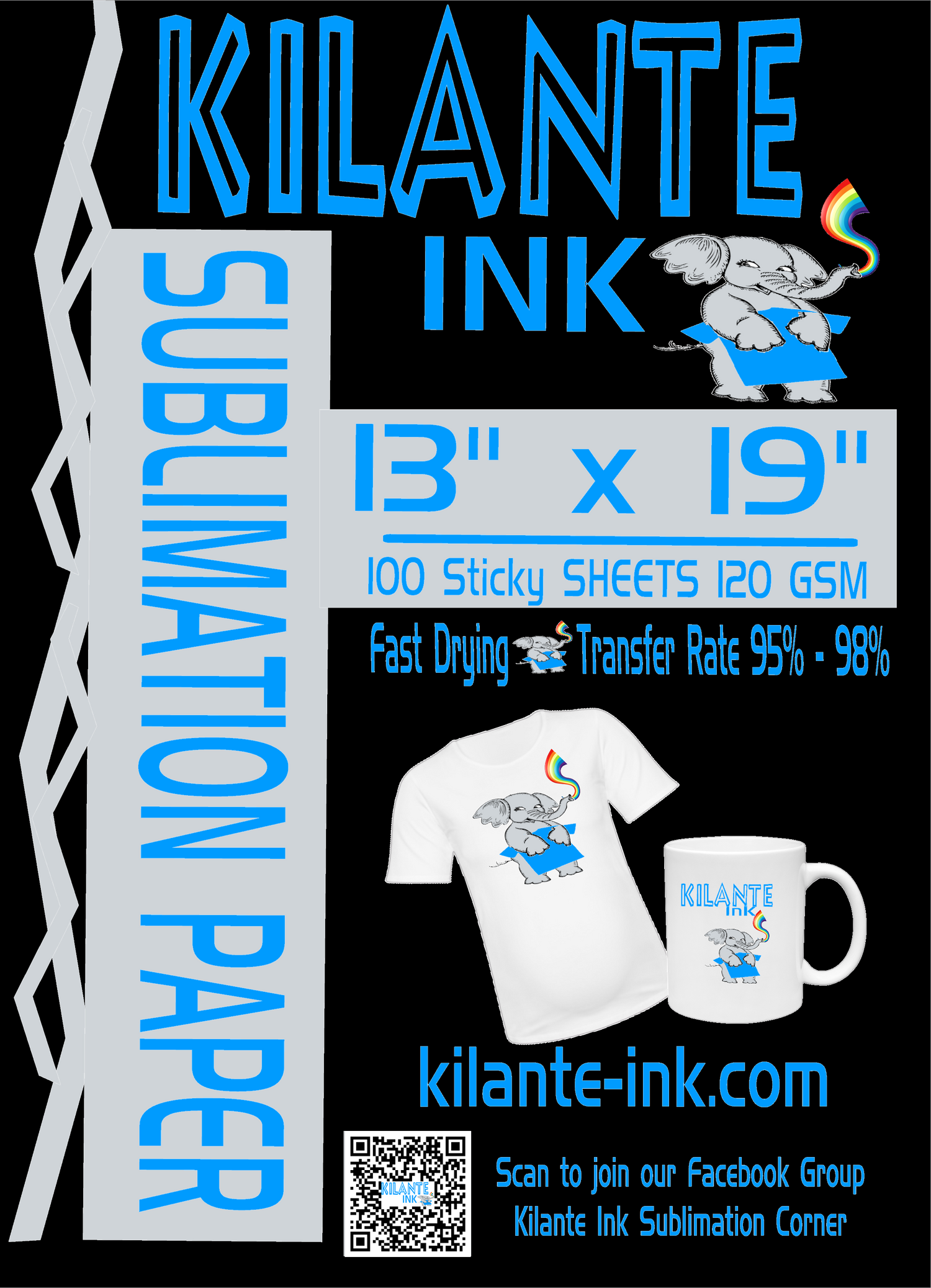 Sublimation STICKY/Tacky Paper 11x17 & 13x19 - Kilante Ink