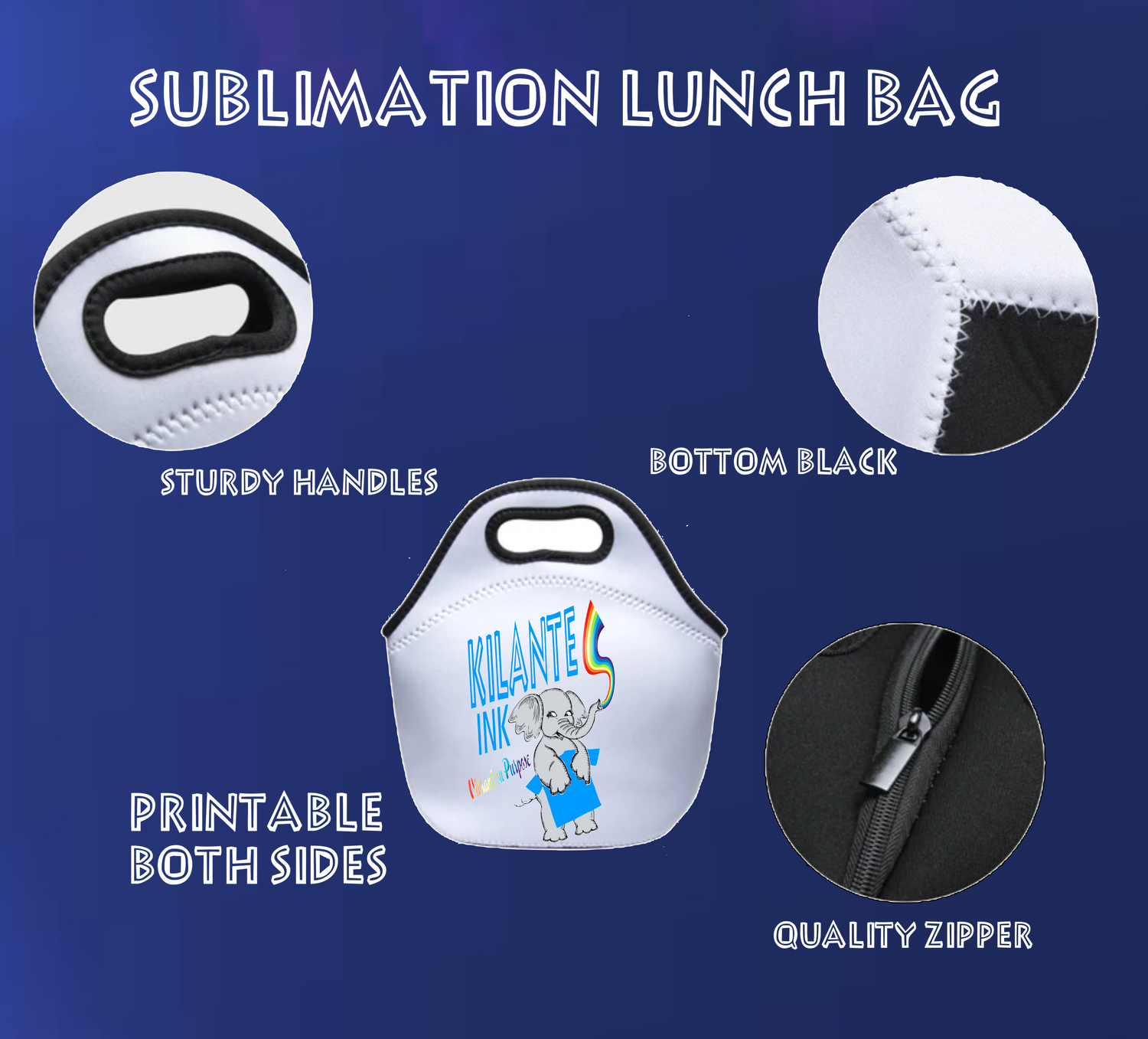 Sublimation Lunch Bag - Kilante Ink