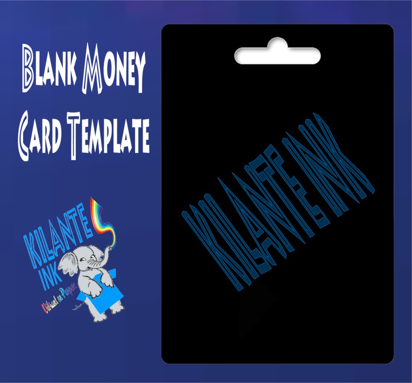 Printable Money Card Blank Template - Kilante Ink