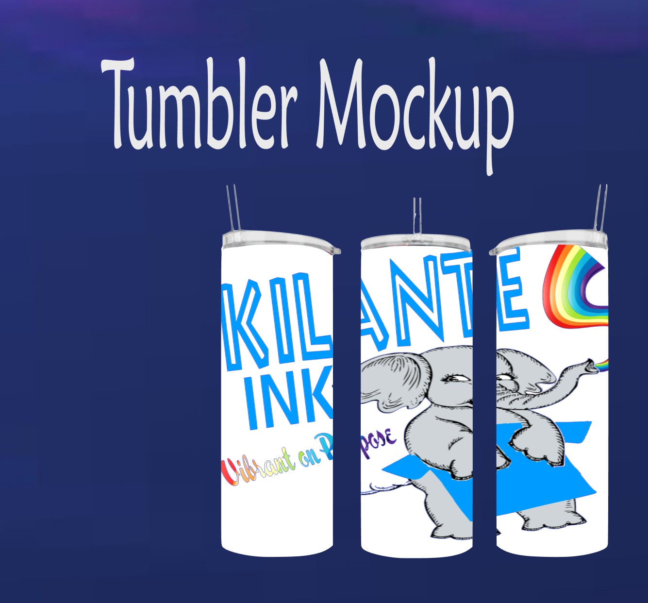 Free Tumbler Sippy Cup Mockup Template - Kilante Ink