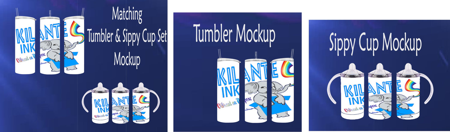 Free Tumbler Sippy Cup Mockup Template - Kilante Ink