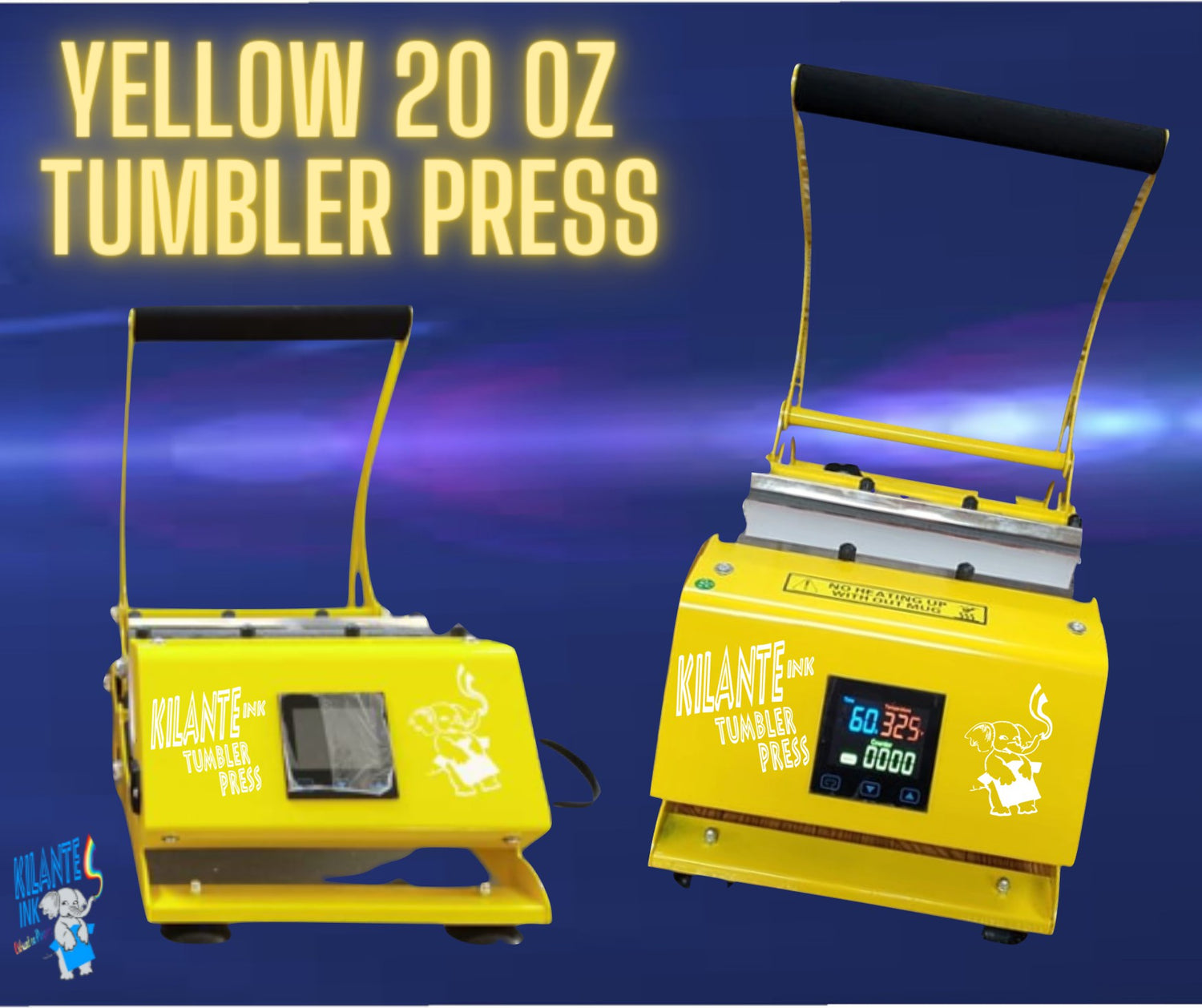 Yellow Kilante Tumbler Press - 20oz - Kilante Ink
